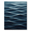 Abstract Navy Blue Rippling Water Rug