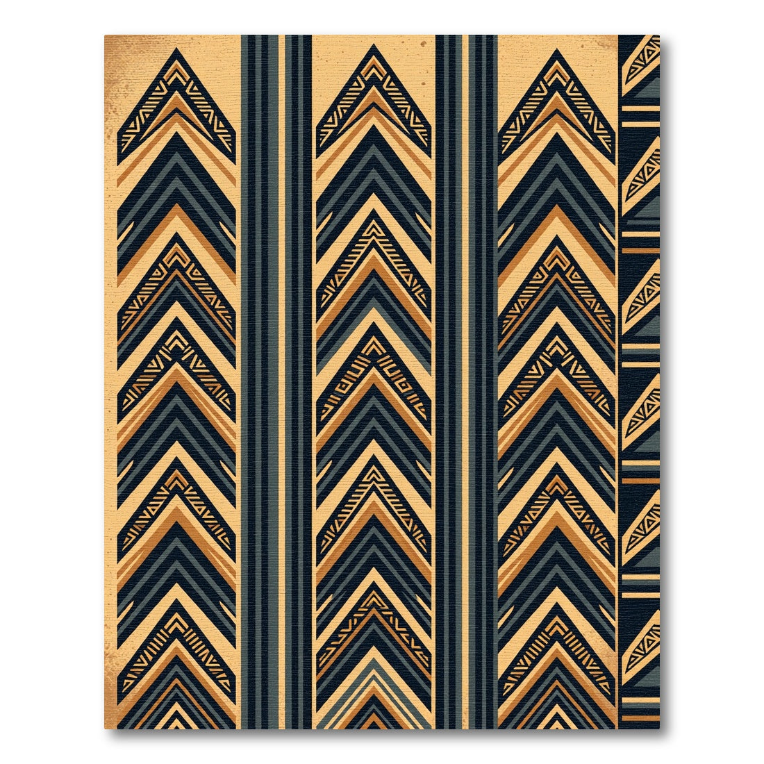 Triangular Chevron Stripes Geometric Abstract Rug
