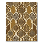 Golden Arabesque Medallion Lattice Rug