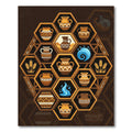 Earthy Hexagon Amphora Vase Mosaic Rug