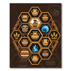 Earthy Hexagon Amphora Vase Mosaic Rug