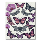 Enchanted Orchid and Lavender Butterfly Garden Rug