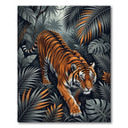 Majestic Tiger Jungle Foliage Rug