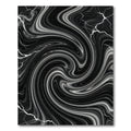 Black And White Swirling Marble Vortex Rug