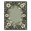 Cream Blossom Vine Detailed Border Rug