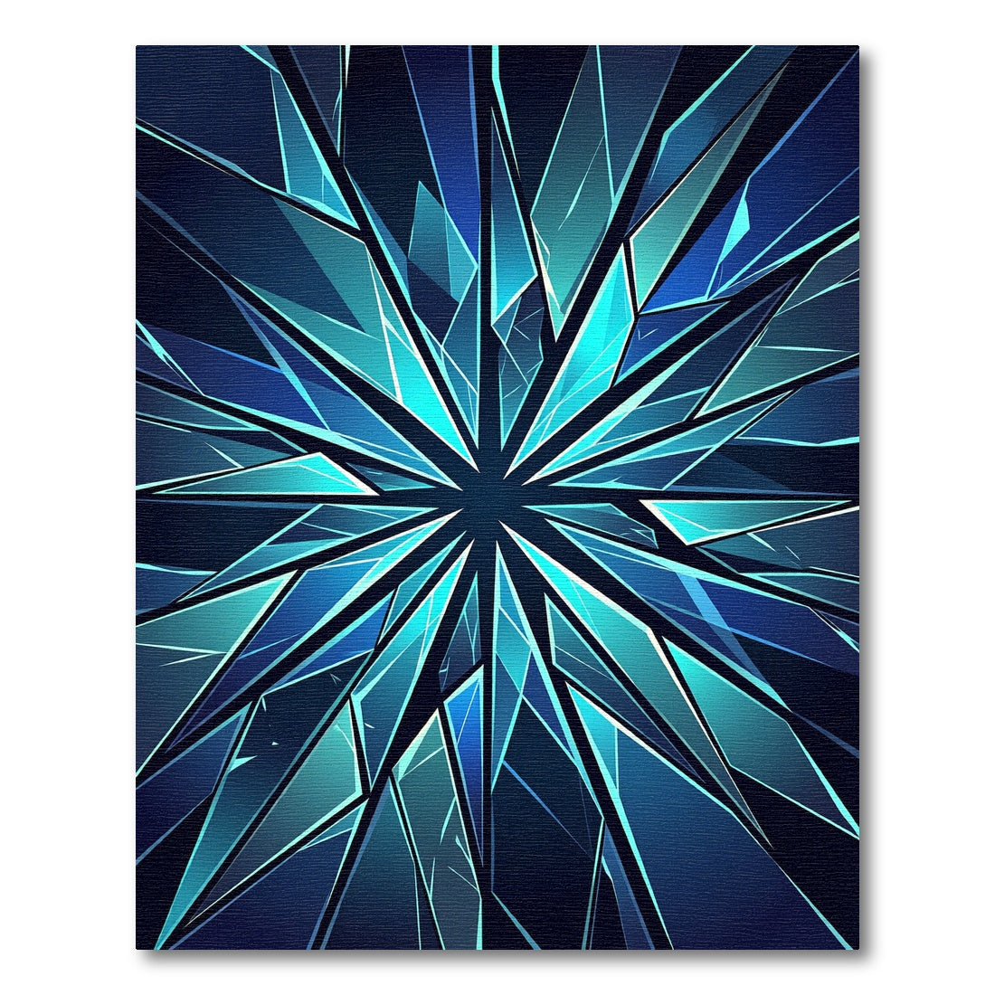 Geometric Sapphire Shard Celestial Star Rug