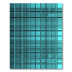 Modern Teal Grid Intersecting Lines Rug
