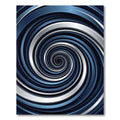 Metallic Navy and Silver Spiral Abyss Rug