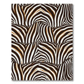 Contemporary Brown and Cream Zebra Stripe Rug