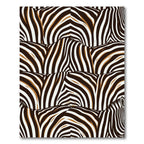 Contemporary Brown and Cream Zebra Stripe Rug