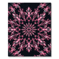 Ethereal Pink Crystal Kaleidoscope Shimmer Rug