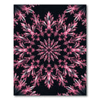 Ethereal Pink Crystal Kaleidoscope Shimmer Rug