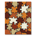 Autumn Tones Puzzle Pieces Rug