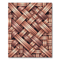 Interlocking Rustic Wood Weave Rug