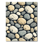 Smooth Pebble Stone Texture Repeating Rug