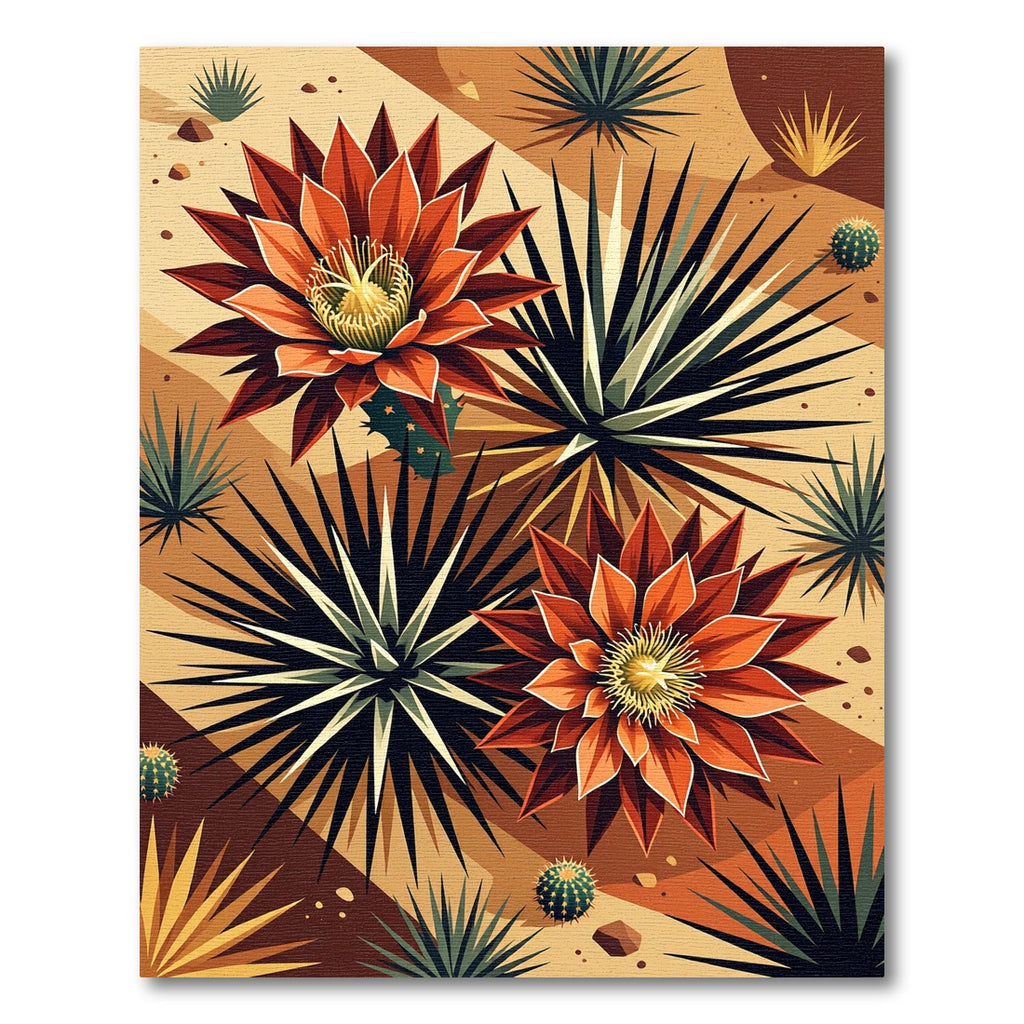 Crimson Agave Desert Bloom Rug