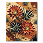 Crimson Agave Desert Bloom Rug