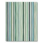 Verdant Blue Linear Brushstroke Stripe Rug
