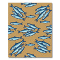 Coastal Blue School of Fish Rug