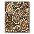 Rich Brown Paisley Floral Medallion Rug
