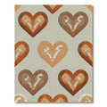 Retro Dotted Heart Gradient Rug