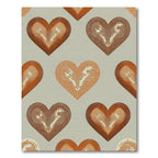 Retro Dotted Heart Gradient Rug