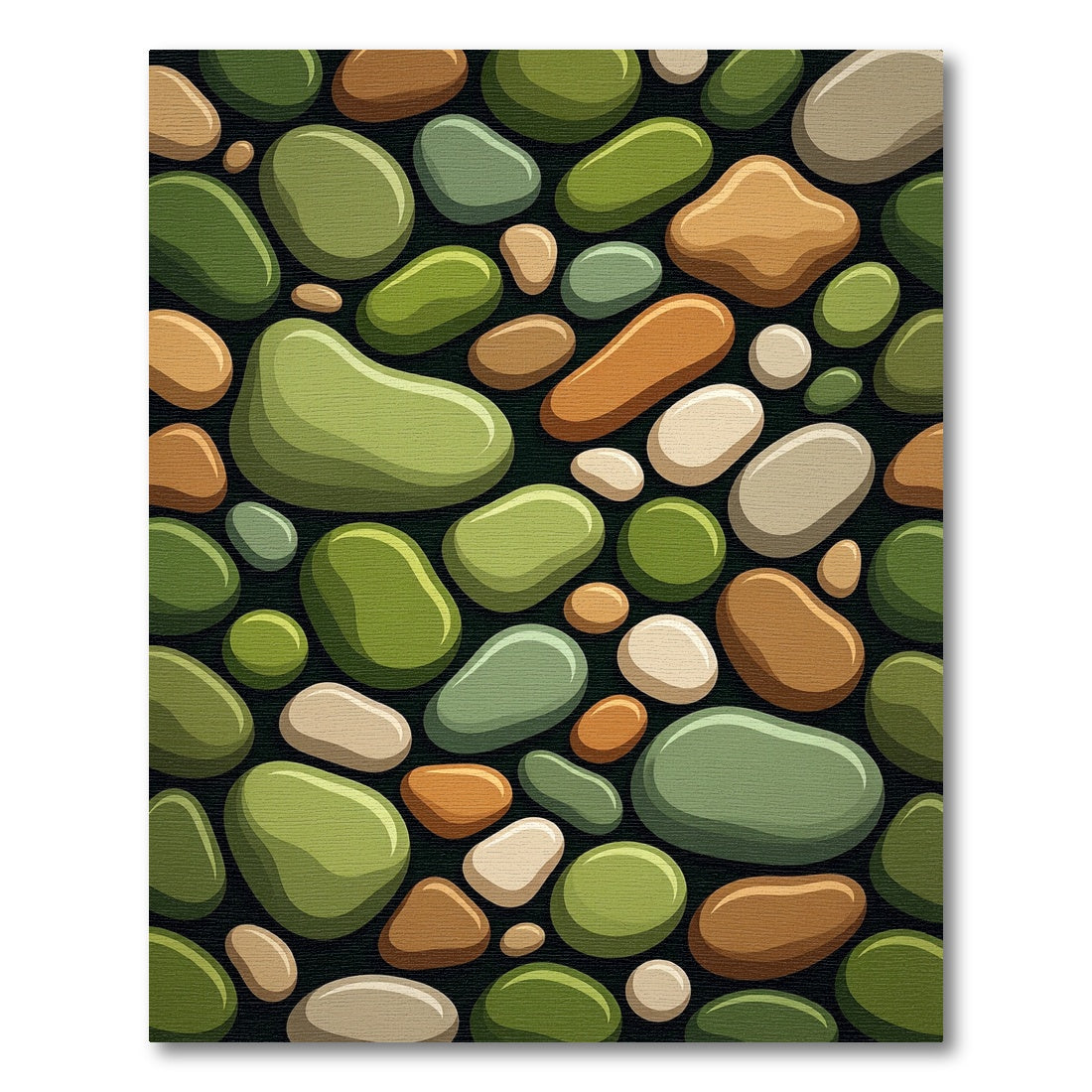 Earthy Tones Smooth Pebble Pile Rug