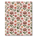 Pink Peach Floral Garden Whimsy Rug