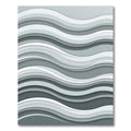 Modern Gray Wave layered Rug