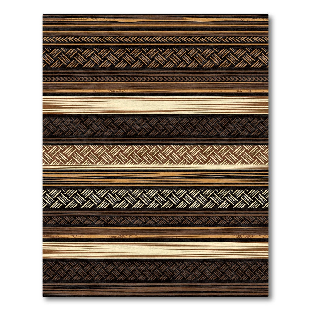Earthy Woven Stripe Textural Rug