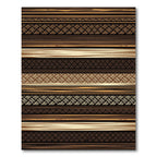 Earthy Woven Stripe Textural Rug