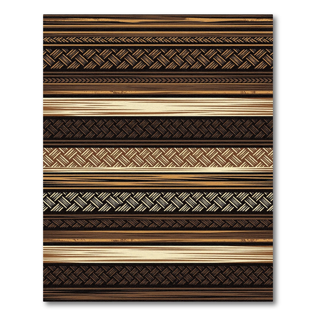 Earthy Woven Stripe Textural Rug