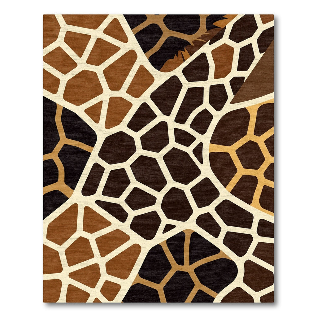 Abstract Brown Giraffe Geometric Texture Rug