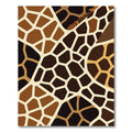 Abstract Brown Giraffe Geometric Texture Rug