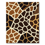 Abstract Brown Giraffe Geometric Texture Rug