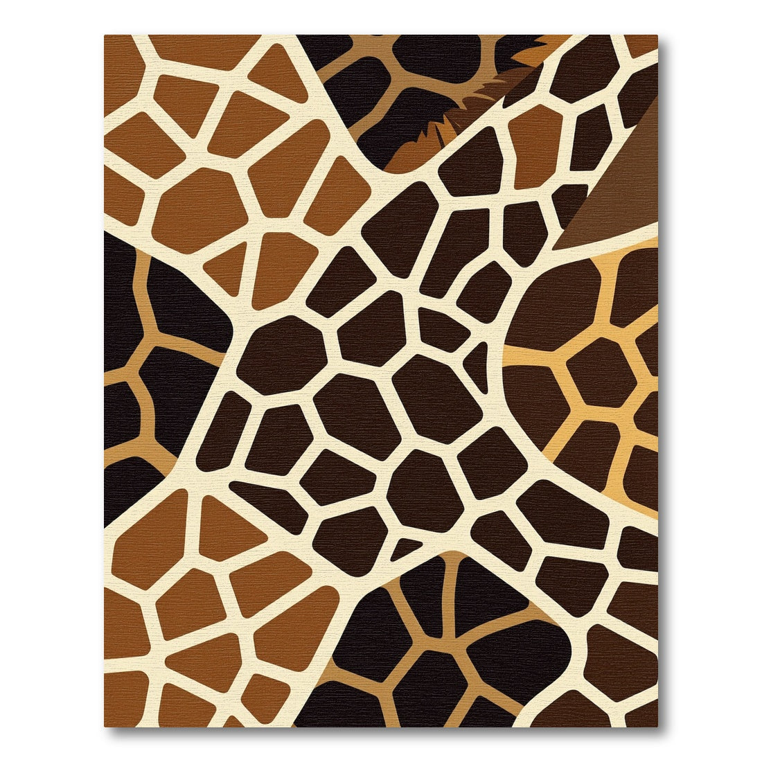 Abstract Brown Giraffe Geometric Texture Rug