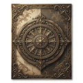 Ornate Bronze Medallion Filigree Tabletop Rug