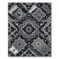 Monochromatic Arabesque Starburst Medallion Rug