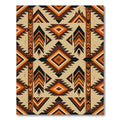 Geometric Southwest Ochre And Espresso Mountain Rug