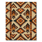 Geometric Southwest Ochre And Espresso Mountain Rug
