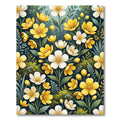 Radiant Yellow White Wildflower Meadow Rug