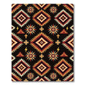 Bold Earth Tone Diamond Star Folk Rug