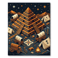 Earthy Geometric Terracotta Star Compass Rug