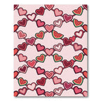Pink Hearts Watermelon Garland Rug