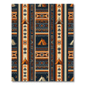 Terra Cotta Geometric Teepee Stripe Rug