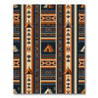 Terra Cotta Geometric Teepee Stripe Rug