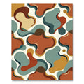 Abstract Organic Earth Tone Fluid Shapes Rug