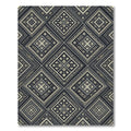 Dark Ivory Geometric Inlaid Diamond Rug