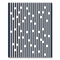 Monochrome Abstract Linear Vertical Bar Art Rug