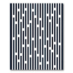Monochrome Abstract Linear Vertical Bar Art Rug